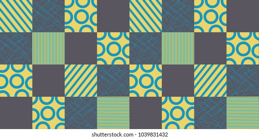Geometric seamless pattern with squares. Modern design for the fabric.