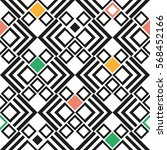 Geometric seamless pattern with squares. Vector art.