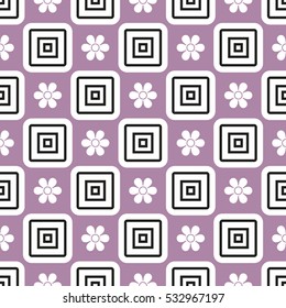 Geometric seamless pattern with squares. Vector art.