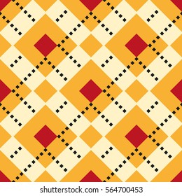 Geometric seamless pattern with squares. Vector art.