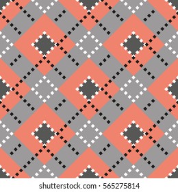 Geometric seamless pattern with squares. Vector art.