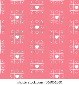 Geometric seamless pattern St. Valentine Day.