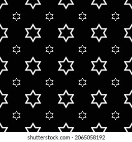 Geometric Seamless Pattern - Star black and white simple elegant  Pattern design for Printing, Fashion, Background, Backdrop, Decoration and Interior Design