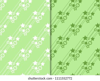 Geometric seamless pattern stars, circles and lines