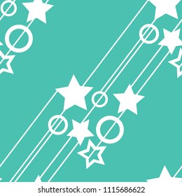 Geometric seamless pattern stars, circles and lines