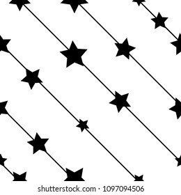 Geometric seamless pattern stars and lines