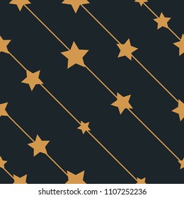 Geometric seamless pattern stars and lines