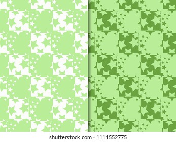 Geometric seamless pattern stars and squere