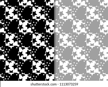 Geometric seamless pattern stars and squere