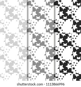 Geometric seamless pattern stars and squere