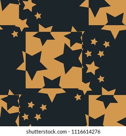 Geometric seamless pattern stars and squere