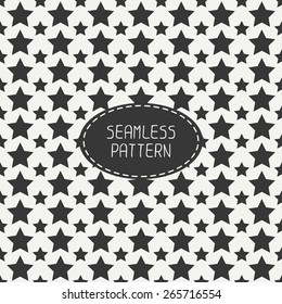 Geometric seamless pattern with stars. Wrapping paper. Paper for scrapbook. Tiling. Beautiful vector illustration. Starry background. Stylish graphic texture  for your design, wallpaper, pattern.