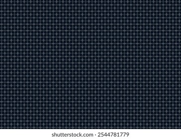 Geometric seamless pattern with stencil square art in gray and light on dark blue background. Vector illustration, for masculine shirt lady dress blanket table sheet cover decoration wallpaper 