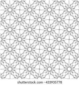 Geometric seamless pattern. Stock vector black and white