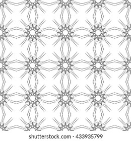 Geometric seamless pattern. Stock vector black and white shape