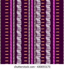 Geometric Seamless Pattern. Striped Abstract Texture. Vector  Background with stripes