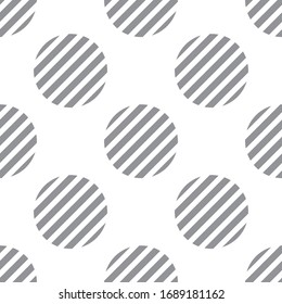Geometric seamless pattern of striped circles.