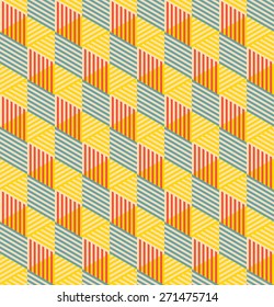 geometric seamless pattern of striped rhombuses. each detail in separate layer.