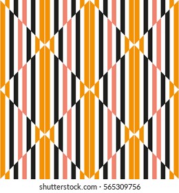 Geometric seamless pattern with stripes. Vector art.