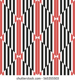 Geometric seamless pattern with stripes. Vector art.