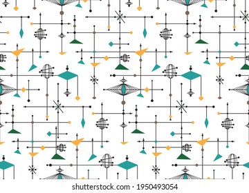 Patrón geométrico sin soldadura. Tejido de moda y elegante. Fondo de escritorio moderno y abstracto. Ilustración del vector