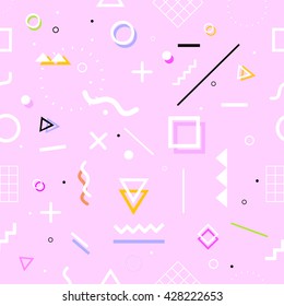Geometric seamless pattern. Stylish trendy fabric. Modern abstract wallpaper. Vector illustration. 