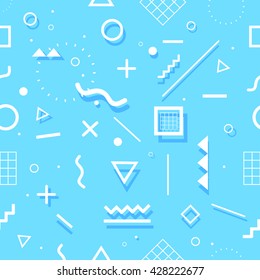 Geometric seamless pattern. Stylish trendy fabric. Modern abstract wallpaper. Vector illustration. 