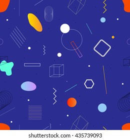 Geometric seamless pattern. Stylish trendy fabric. Modern abstract wallpaper. Vector illustration.