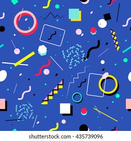Geometric seamless pattern. Stylish trendy fabric. Modern abstract wallpaper. Vector illustration.