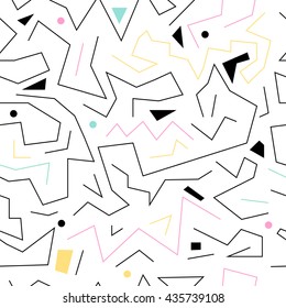 Geometric seamless pattern. Stylish trendy fabric. Modern abstract wallpaper. Vector illustration.