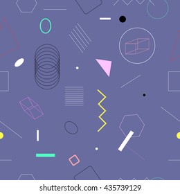 Geometric seamless pattern. Stylish trendy fabric. Modern abstract wallpaper. Vector illustration.