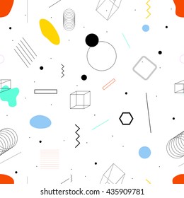 Geometric seamless pattern. Stylish trendy fabric. Modern abstract wallpaper. Vector illustration.