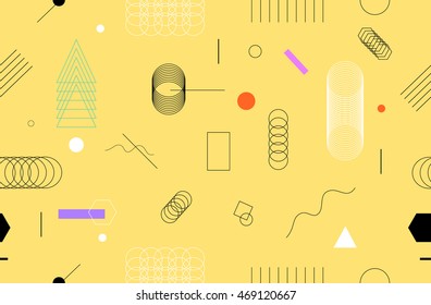 Geometric seamless pattern. Stylish trendy fabric. Modern abstract wallpaper. Vector illustration.