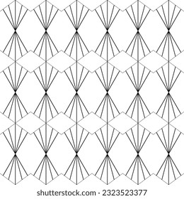 Geometric seamless pattern, texture. Black on white. For packaging, decoration printing, wallpaper and fabrics.