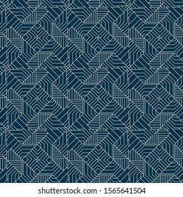geometric seamless pattern tile with modern intricate lines and triangles design. for textile, fabric, wallpaper, background, backdrops, covers and futuristic surface designs