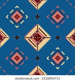 Geometric seamless pattern traditional design.