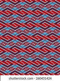 Geometric seamless pattern with transparent impose figures, endless ethnic vector ornamental background. Never-ending bright entwine decorative composition.