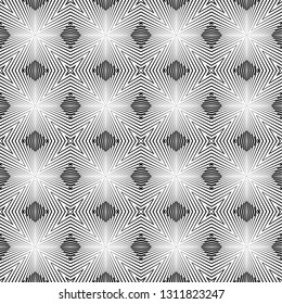 Geometric seamless pattern, trendy halftone lines background, vector abstract ornament, texture.