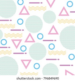 geometric seamless pattern trendy memphis design retro background template