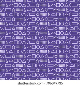 geometric seamless pattern trendy memphis design retro background template