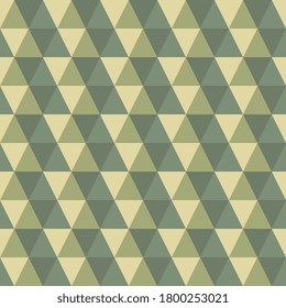 Geometric seamless pattern in trendy woodland camouflage colors. Modern fashion ornament in military style. Nature vector illustration easy to edit and use. EPS 10