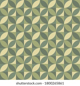 Geometric seamless pattern in trendy woodland camouflage colors. Modern fashion ornament in military style. Nature vector illustration easy to edit and use. EPS 10