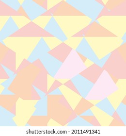 Geometric seamless pattern with triangle. Abstract background.Triangles, figures ornament. Geometric motif. Digital paper, web design, textile print, abstract. Mosaics background. Vector artwork.