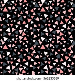 geometric seamless pattern with triangle, abstract background, vector.