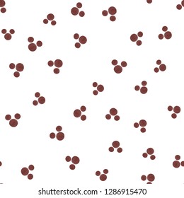 Geometric Seamless Pattern Triangle of Dots Very dark desaturated red. Perfect for your design, textile, pattern fills, box, posters, cards, web page background etc. Pattern under the mask. Vector.