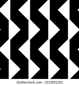 Geometric seamless pattern of triangles, black and white angular colored background