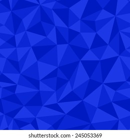 Geometric seamless pattern  from triangles. Blue vector illustration.