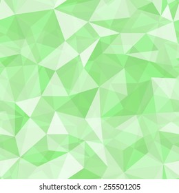 Geometric seamless pattern  from triangles. Green vector illustration.