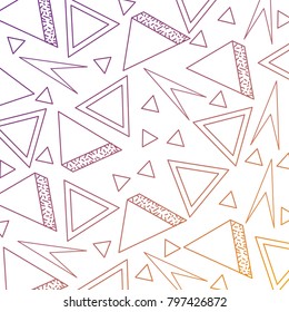 geometric seamless pattern with triangles memphis design