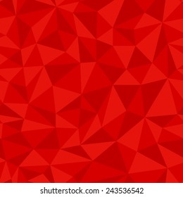 Geometric seamless pattern  from triangles. Red vector illustration.